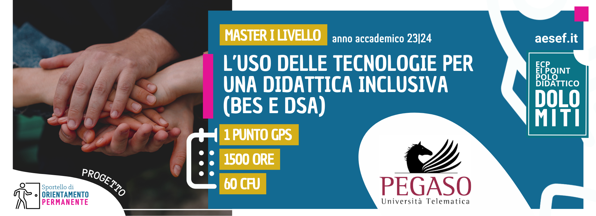 Master di primo livello L’uso delle tecnologie per una didattica inclusiva (BES e DSA)