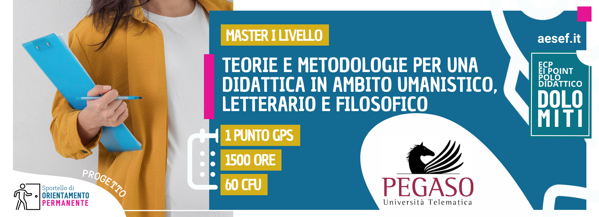 Master di primo livello Teorie e metodologie per una didattica in ambito umanistico, letterario e filosofico